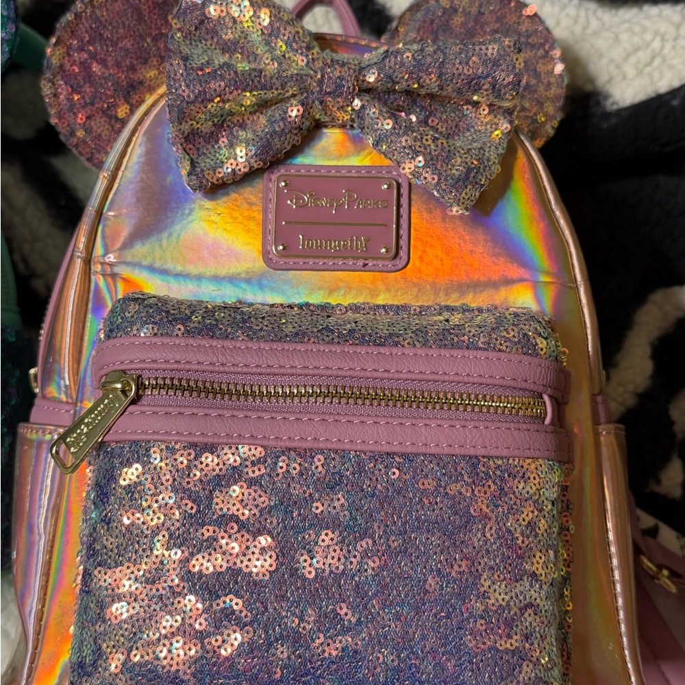 Loungefly Iridescent Sequin Backpack - image 1